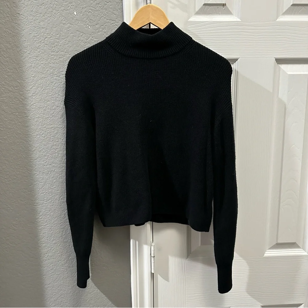 Lululemon women merino wool blend turtleneck ribbed sweater size 2